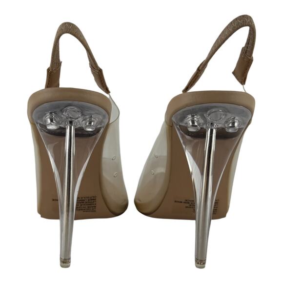 ShoeDazzle “Sachaa” Pumps – Beige/Clear (Size 10) - Picture 3 of 3